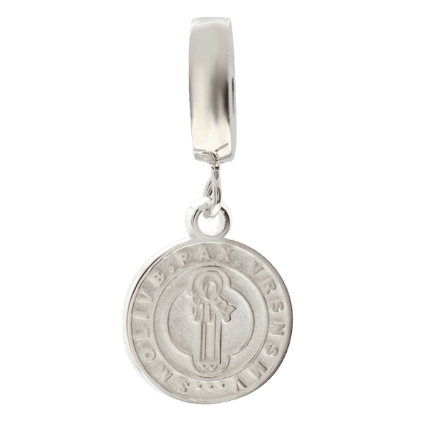 CHARM CON IMAGEN DE SAN BENITO EN PLATA LEY .925