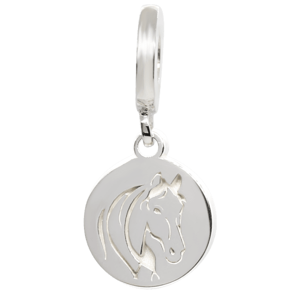 CHARM REDONDO CON CABALLO PLATA .925