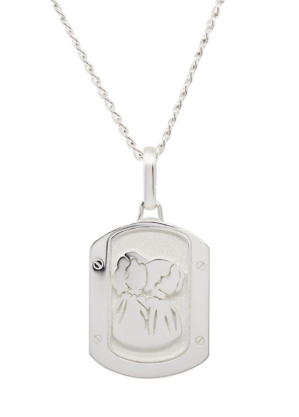DIJE GEMINIS EN PLATA.925 CON CADENA