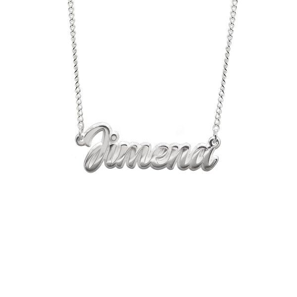DIJE CON CADENA DEL NOMBRE JIMENA EN PLATA