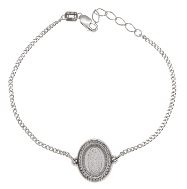 PULSERA VIRGEN DE GUADALUPE EN PLATA LEY .925